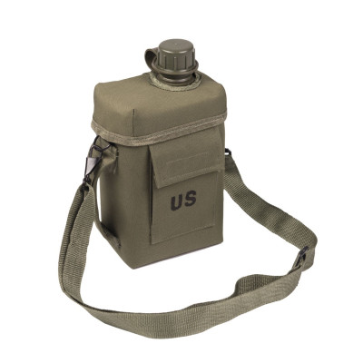 Gourde Patrol Canteen 2 Litres avec Housse et Sangle Mil Tec - Gourde Quaerius