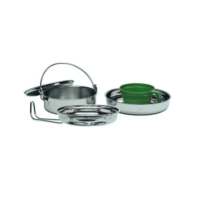 Set Gamelles de Cuisine 1 Personne - Set Gamelles et Poêle Camping Quaerius Set Gamelles de Cuisine 1 Personne - Set Gamelles et Poêle Camping Quaerius