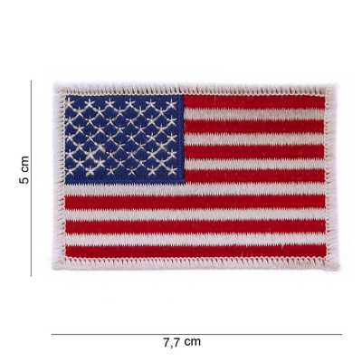 Patch Drapeau Américain Bordures Blanches (petit)