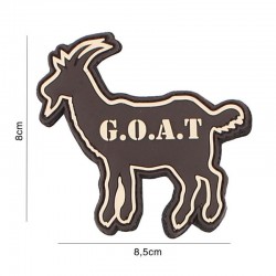 Patch 3D PVC G.O.A.T Marron 101 Incorporated - Patches Quaerius