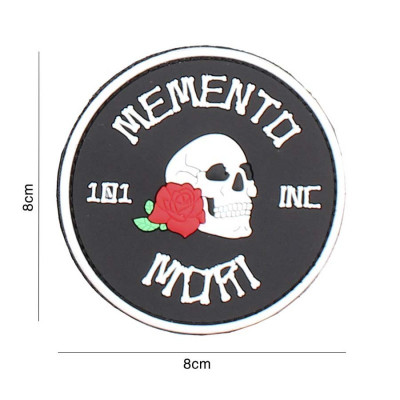 Patch 3D PVC Skull Memento Mori 101 INC Noir