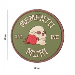 Patch 3D PVC Skull Memento Mori 101 INC Vert 101 Incorporated - Patches Quaerius