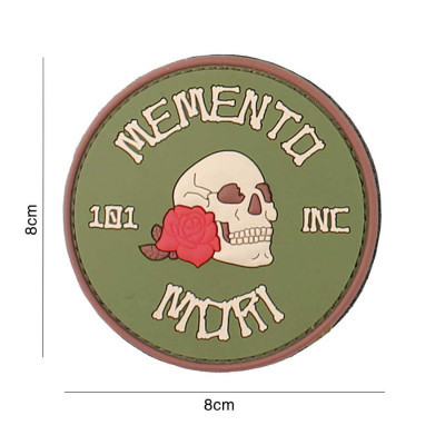 Patch 3D PVC Skull Memento Mori 101 INC Vert