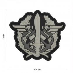Patch 3D PVC Corps des Marines Logo Gris 101 Incorporated - Patches Quaerius