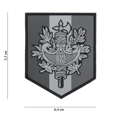 Patch 3D PVC Shield France Gris 101 Incorporated - Patches Quaerius Patch 3D PVC Shield France Gris 101 Incorporated - Patches Quaerius