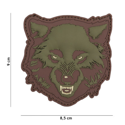 Patch 3D PVC Loup Vert