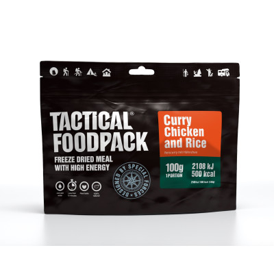 Plat Lyophilisé : Poulet au Curry et Riz Tactical Foodpack - Nourriture Quaerius