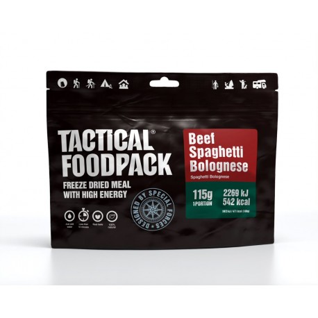 Plat Lyophilisé : Spaghettis à la Bolognaise Tactical Foodpack - Nourriture Quaerius