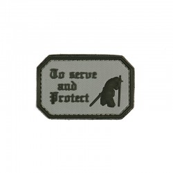 Patch 3D PVC To Serve And Protect Gris 101 Incorporated - Patches Quaerius