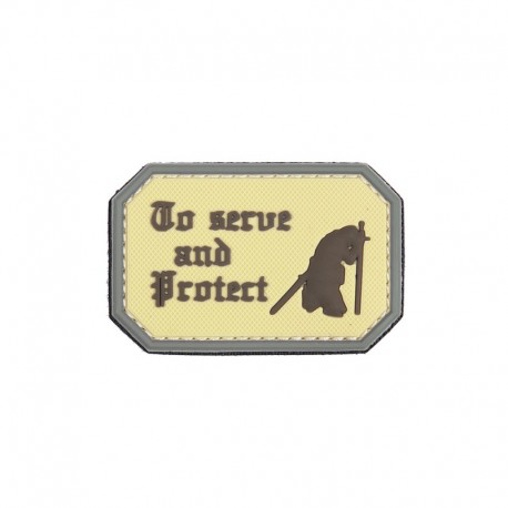 Patch 3D PVC To Serve And Protect Sable 101 Incorporated - Patches Quaerius