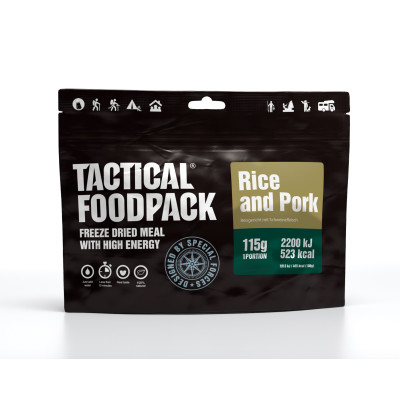 Plat Lyophilisé : Riz et Porc Tactical Foodpack - Nourriture Quaerius