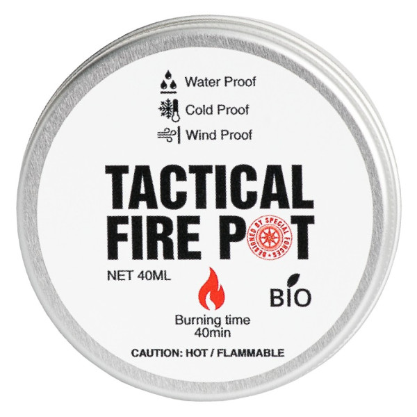 Gel et Réchaud Fire Pot Tactical Foodpack - Combustible Quaerius