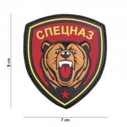 Patch 3D PVC Ours Spetsnaz Russie Rouge