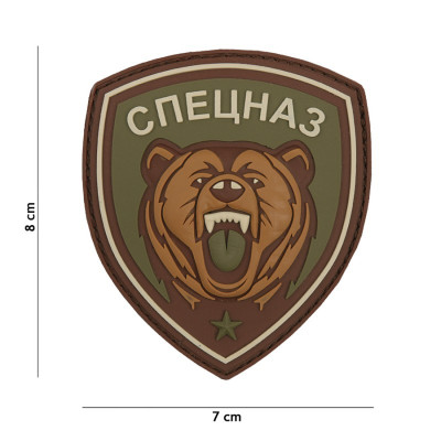 Patch 3D PVC Ours Spetsnaz Russie Vert