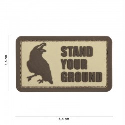 Patch 3D PVC Corbeau Stand Your Ground Sable