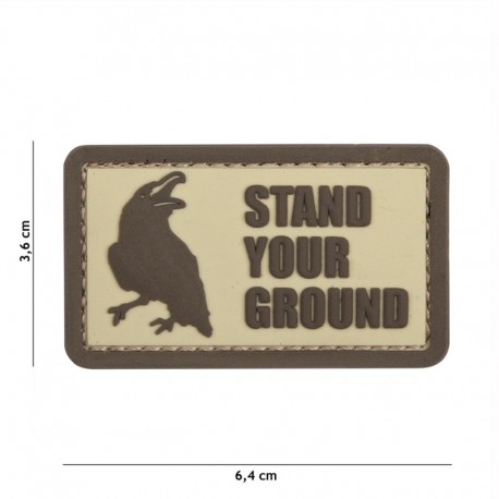 Patch 3D PVC Corbeau Stand Your Ground Sable 101 Incorporated - Patches Quaerius