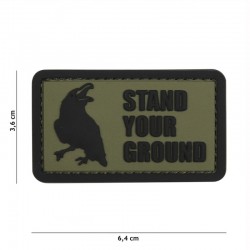 Patch 3D PVC Corbeau Stand Your Ground Vert 101 Incorporated - Patches Quaerius