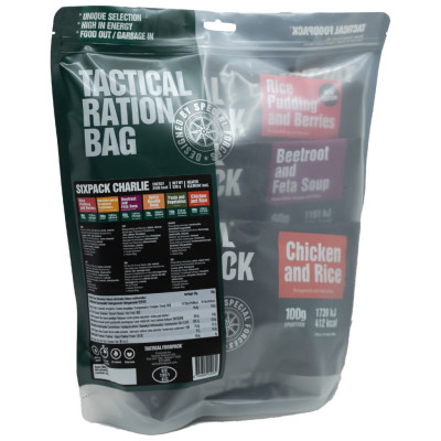 Pack de 6 Repas Sixpack Charlie (2 petits-déjeuners, 2 soupes, 2 plats) Tactical Foodpack - Nourriture Quaerius