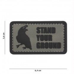 Patch 3D PVC Corbeau Stand Your Ground Gris