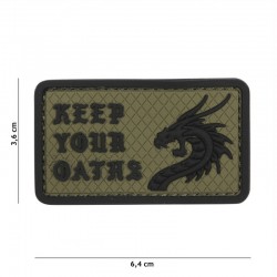 Patch 3D PVC Keep Your Oaths Dragon Vert 101 Incorporated - Patches Quaerius