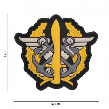 Patch 3D PVC Corps des Marines Logo Jaune 101 Incorporated - Patches Quaerius