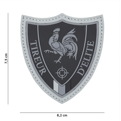 Patch 3D PVC Tireur d'Elite Noir