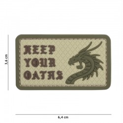 Patch 3D PVC Keep Your Oaths Dragon Sable 101 Incorporated - Patches Quaerius