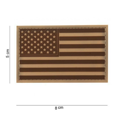 Patch 3D PVC Drapeau Américain Desert