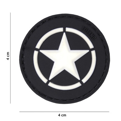 Patch 3D PVC Allied Star Noir 101 Incorporated - Patches Quaerius