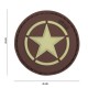 Patch 3D PVC Allied Star Marron 101 Incorporated - Patches Quaerius
