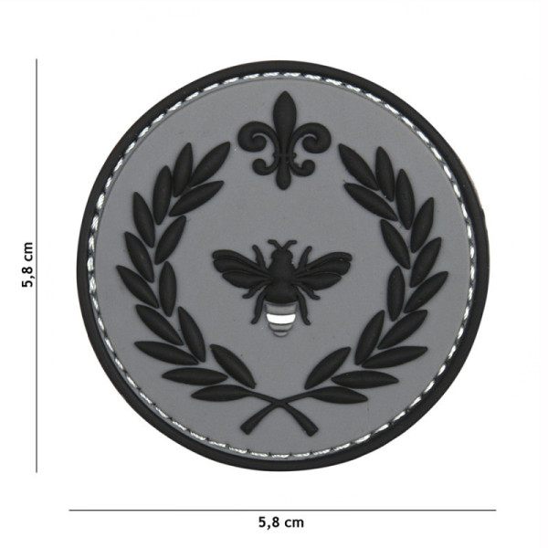 Patch 3D PVC Napoleon Abeille Gris 101 Incorporated - Patches Quaerius