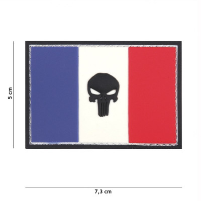 Patch 3D PVC Punisher Drapeau Français 101 Incorporated - Patches Quaerius