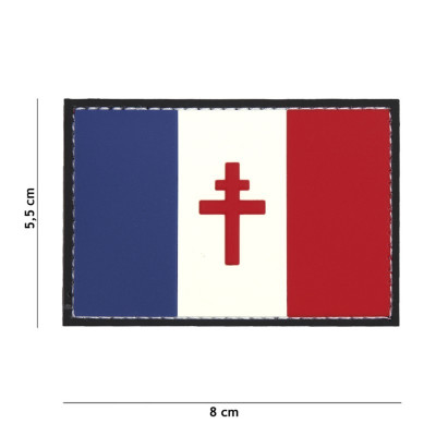 Patch 3D PVC Drapeau France Libre 101 Incorporated - Patches Quaerius