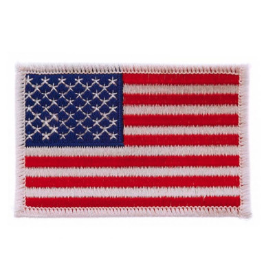 Patch Drapeau Américain Bordures Blanches Large 101 Incorporated - Patch drapeau US Quaerius