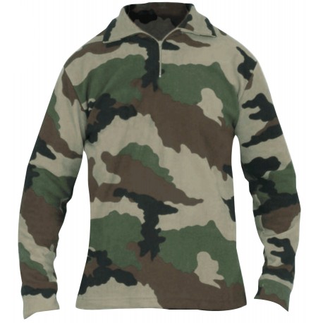 Chemise F1 Polaire Camouflage CE DCA FRANCE - Equipement militaire chemise armée de terre française Quaerius