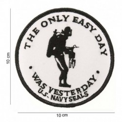 Patch The Only Easy Day US Navy Seals Blanc