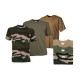 3 T-shirts militaire :  2 Uni et 1 Camouflage CE - Equipement militaire t-shirt camouflage quaerius