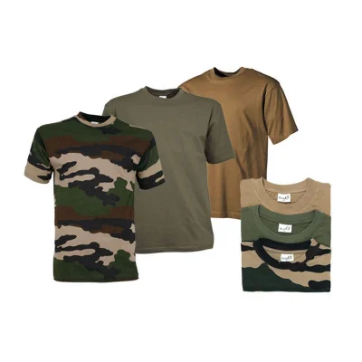 3 T-shirts militaire : 2 Uni et 1 Camouflage CE - Equipement militaire t-shirt camouflage quaerius 3 T-shirts militaire : 2 Uni et 1 Camouflage CE - Equipement militaire t-shirt camouflage quaerius
