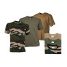3 T-shirts militaire :  2 Uni et 1 Camouflage CE - Equipement militaire t-shirt camouflage quaerius