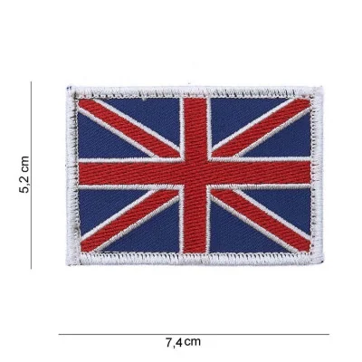 Patch Tissu Drapeau Royaume-Uni Bordures Blanches Velcro 101 Incorporated - Accueil sur Quaerius.com - Vêtements mili