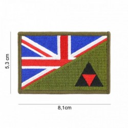 Patch Tissu 3rd Infantry Demi Drapeau Royaume-Uni