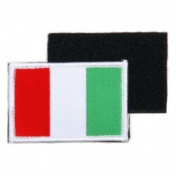 Patch Tissu Drapeau Italie Bordures Blanches Velcro