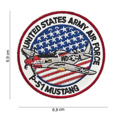 Patch Tissu US Air Force P-51 Mustang 101 Incorporated - Accueil sur Quaerius.com - Vêtements militaire et Equipement