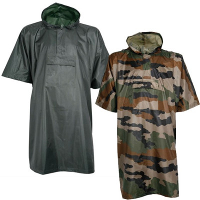 Poncho en Polyester Enduit Kaki Cityguard 1342 - Equipement militaire tenues de pluie quaerius