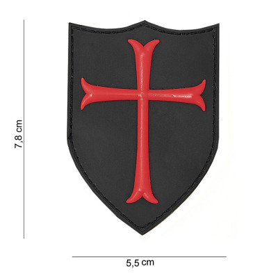 Patch 3D PVC Croix Rouge