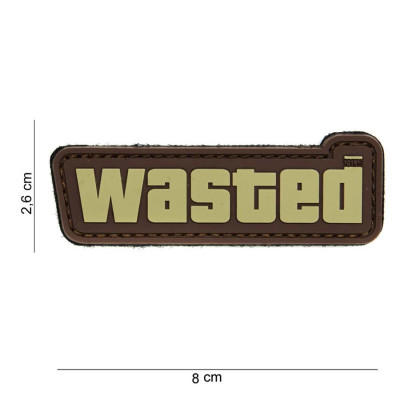 Patch 3D PVC Wasted Marron