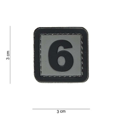 Patch 3D PVC Chiffre 6