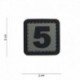 Patch 3D PVC Chiffre 5