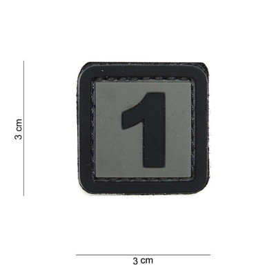 Patch 3D PVC Chiffre 1