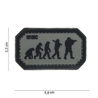 Patch 3D PVC Airsoft Evolution Gris et Noir 101 Incorporated - Accueil sur Quaerius.com - Vêtements militaire et Equi